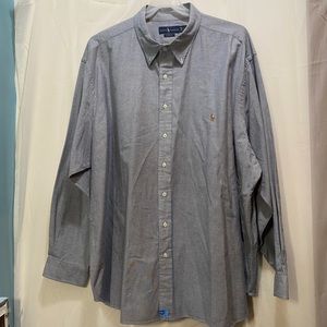 Polo Ralph Lauren 4XL Chambray Gray Casual Button
